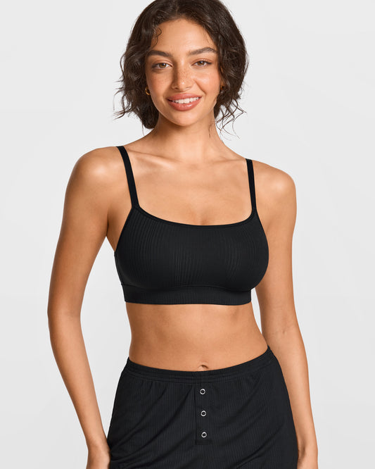 Modal Ribbed Pullover Cami Bralette