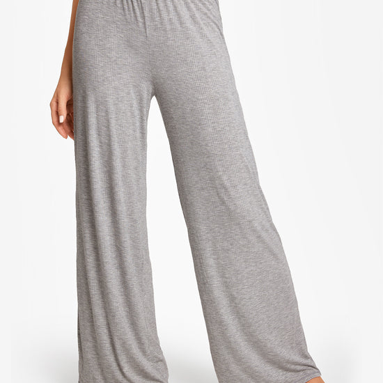 SOULVOR Wide Leg Casual Pants Moon Heather Grey @model_info:A1